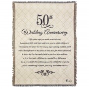 Tapestry Throw 50th Wedding Anniversary Tapestry Throw 50th Wedding Anniversary