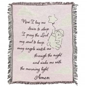 Tapestry Throw Now I Lay Me Pink 37x50 Tapestry Throw Now I Lay Me Pink 37x50