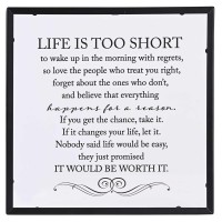 2pk -Framed Wall Art Life Is Too Short To - (Pack of 2) 2pk -Framed Wall Art Life Is Too Short To - (Pack of 2)