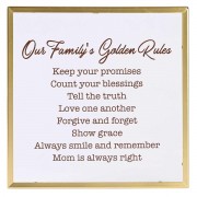 2pk -Framed Wall Art Our Familys Golden Rules - (Pack of 2)