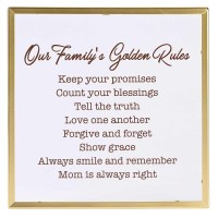 2pk -Framed Wall Art Our Familys Golden Rules - (Pack of 2) 2pk -Framed Wall Art Our Familys Golden Rules - (Pack of 2)
