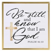 2pk -Framed Wall Art Be Still Psalm 46:10 - (Pack of 2)