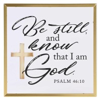 2pk -Framed Wall Art Be Still Psalm 46:10 - (Pack of 2)