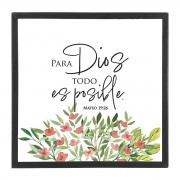 2pk -Framed Wall Art Para Dios Todo Es 10x10 - (Pack of 2)
