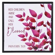2pk -Framed Wall Art Her Children Arise 10In - (Pack of 2)