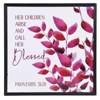 2pk -Framed Wall Art Her Children Arise 10In - (Pack of 2)