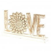 Word Figurine Love Flower Resin
