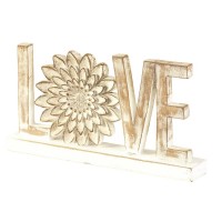 Word Figurine Love Flower Resin