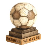 2pk -FIGR SOCCER PHIL 4:13 WOOD CARVED RSN - (Pack of 2)