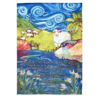 2pk -Flag Psalm 23 With Sheep Polyester 13x18 - (Pack of 2)