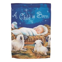 2pk -Flag A Child Is Born Polyester 13x18 - (Pack of 2)