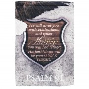 2pk -Flag Psalm 91 Eagle 13x18 - (Pack of 2)