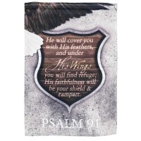 2pk -Flag Psalm 91 Eagle 13x18 - (Pack of 2)