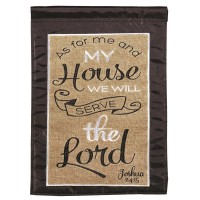2pk -Flag As For Me And My Burlap 13x18 - (Pack of 2)