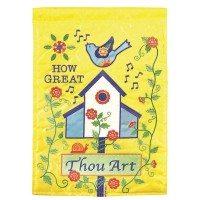 2pk -Flag Birdhouse How Great Polyester 13x18 - (Pack of 2)