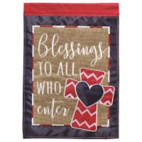 2pk -Flag Blessings To All Polyester 13x18 - (Pack of 2)