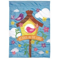 2pk -Flag Rejoice In The Lord Polyester 13x18 - (Pack of 2) 2pk -Flag Rejoice In The Lord Polyester 13x18 - (Pack of 2)