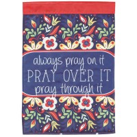 2pk -Flag Always Pray Polyester 13x18 - (Pack of 2) 2pk -Flag Always Pray Polyester 13x18 - (Pack of 2)