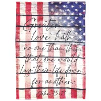 2pk -Flag Great Love John 15:13 13x18 - (Pack of 2)