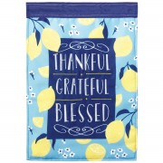 2pk -Flag Thankful Grateful Lemons 13x18 - (Pack of 2) 2pk -Flag Thankful Grateful Lemons 13x18 - (Pack of 2)