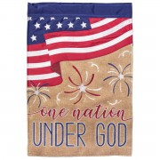 2pk -Flag One Nation Under God Waving 13x18 - (Pack of 2) 2pk -Flag One Nation Under God Waving 13x18 - (Pack of 2)