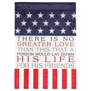 2pk -Flag There Is No Greater Love 13x18 - (Pack of 2) 2pk -Flag There Is No Greater Love 13x18 - (Pack of 2)