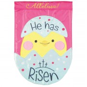 2pk -Flag Chick He Has Risen Polyester 13x18 - (Pack of 2)