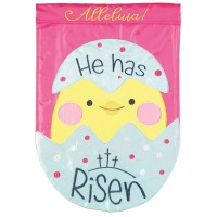 2pk -Flag Chick He Has Risen Polyester 13x18 - (Pack of 2)