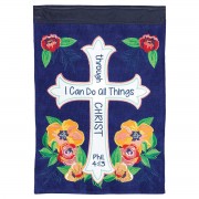 2pk -Flag I Can Do All Things Polyester 13x18 - (Pack of 2) 2pk -Flag I Can Do All Things Polyester 13x18 - (Pack of 2)