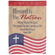 2pk -Flag Applique Blessed Nation 13x18 - (Pack of 2) 2pk -Flag Applique Blessed Nation 13x18 - (Pack of 2)