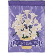 2pk -Flag Lilies Happy Easter 13x18 - (Pack of 2)