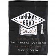 2pk -Flag Congrats Grad Psalm 20:4 13x18 - (Pack of 2)