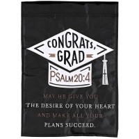 2pk -Flag Congrats Grad Psalm 20:4 13x18 - (Pack of 2)