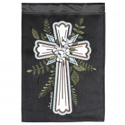 2pk -Flag Cross Joshua 24:15 Burlap 13x18 - (Pack of 2) 2pk -Flag Cross Joshua 24:15 Burlap 13x18 - (Pack of 2)