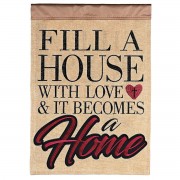 2pk -Flag Fill A House With Love 13x18 - (Pack of 2)