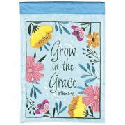 2pk -Flag Grow In The Grace Spring 13x18 - (Pack of 2)
