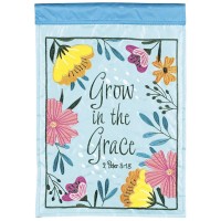 2pk -Flag Grow In The Grace Spring 13x18 - (Pack of 2)