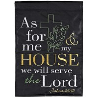 2pk -Flag As For Me And My House 13x18 - (Pack of 2)