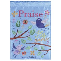 2pk -Flag Birds Praise His Name 13x18 - (Pack of 2)