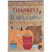 2pk -Flag Jesus Christ & Pumpkin Spice 13x18 - (Pack of 2)