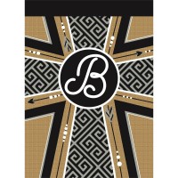 2pk -Flag Monogram-B Cross Burlap 13x18 - (Pack of 2) 2pk -Flag Monogram-B Cross Burlap 13x18 - (Pack of 2)