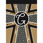 2pk -Flag Monogram-G Cross Burlap 13x18 - (Pack of 2) 2pk -Flag Monogram-G Cross Burlap 13x18 - (Pack of 2)