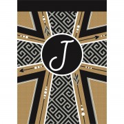 2pk -Flag Monogram-J Cross Burlap 13x18 - (Pack of 2) 2pk -Flag Monogram-J Cross Burlap 13x18 - (Pack of 2)