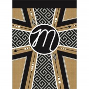 2pk -Flag Monogram-M Cross Burlap 13x18 - (Pack of 2) 2pk -Flag Monogram-M Cross Burlap 13x18 - (Pack of 2)