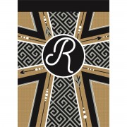 2pk -Flag Monogram-R Cross Burlap 13x18 - (Pack of 2) 2pk -Flag Monogram-R Cross Burlap 13x18 - (Pack of 2)