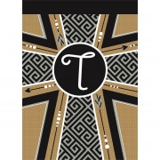 2pk -Flag Monogram-T Cross Burlap 13x18 - (Pack of 2) 2pk -Flag Monogram-T Cross Burlap 13x18 - (Pack of 2)