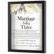 Framed Wall Art Marriage Takes 3 Floral