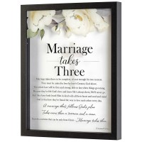 Framed Wall Art Marriage Takes 3 Floral Framed Wall Art Marriage Takes 3 Floral