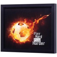 Framed Wall Art Soccer Play Hard Pray
