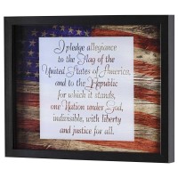 Framed Wall Art Pledge Allegiance 14x11